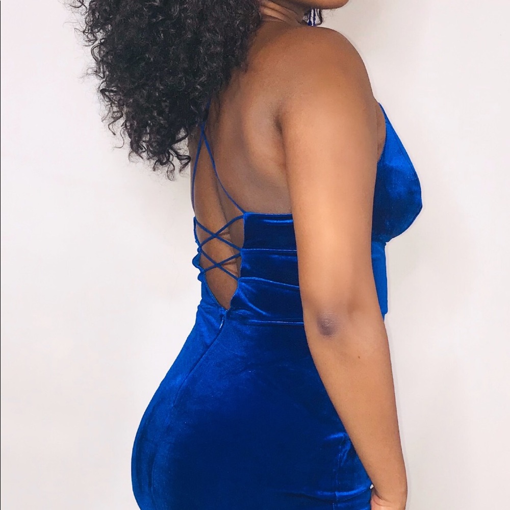 Royal Blue Velvet dress